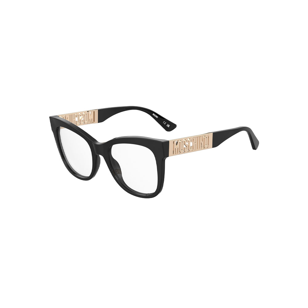 Moschino MOL641 glasses in black, 45° view