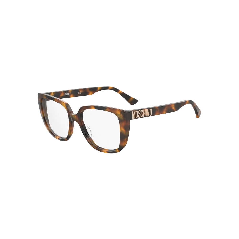 Moschino MOS622 glasses in havana, 45° view