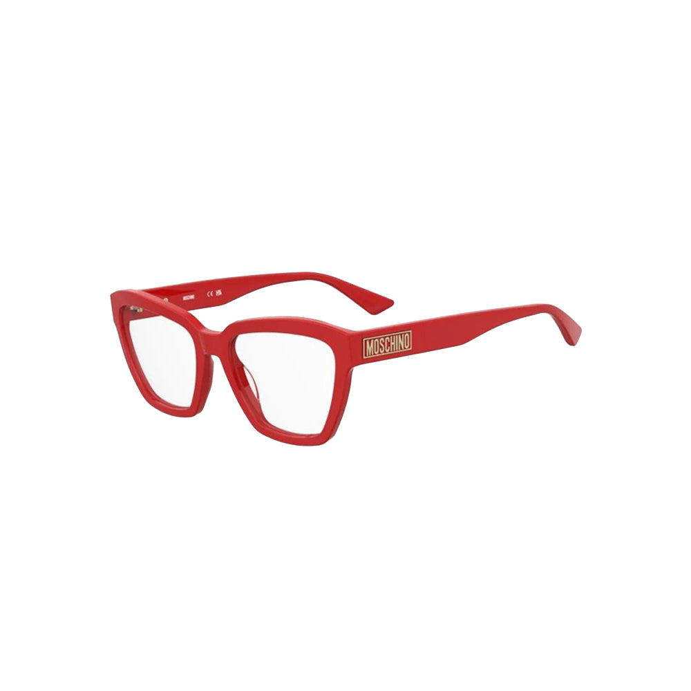 Moschino MOS651 glasses in red, 45° view
