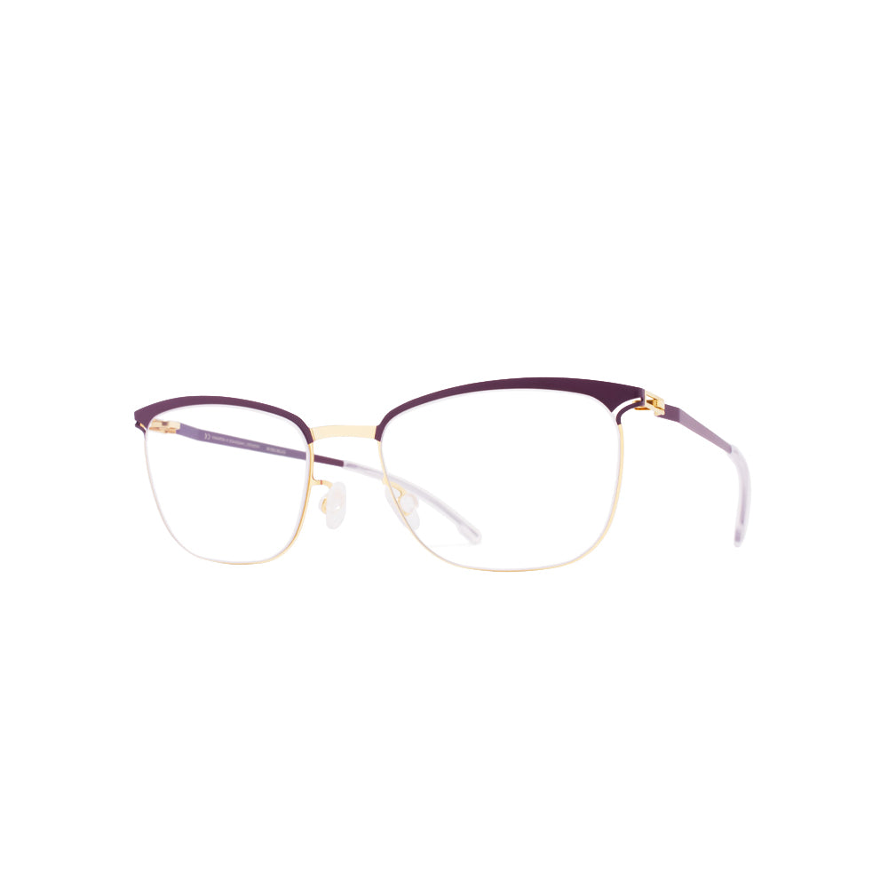 Mykita LITE SMILLA 105 glasses in purple, 45° view