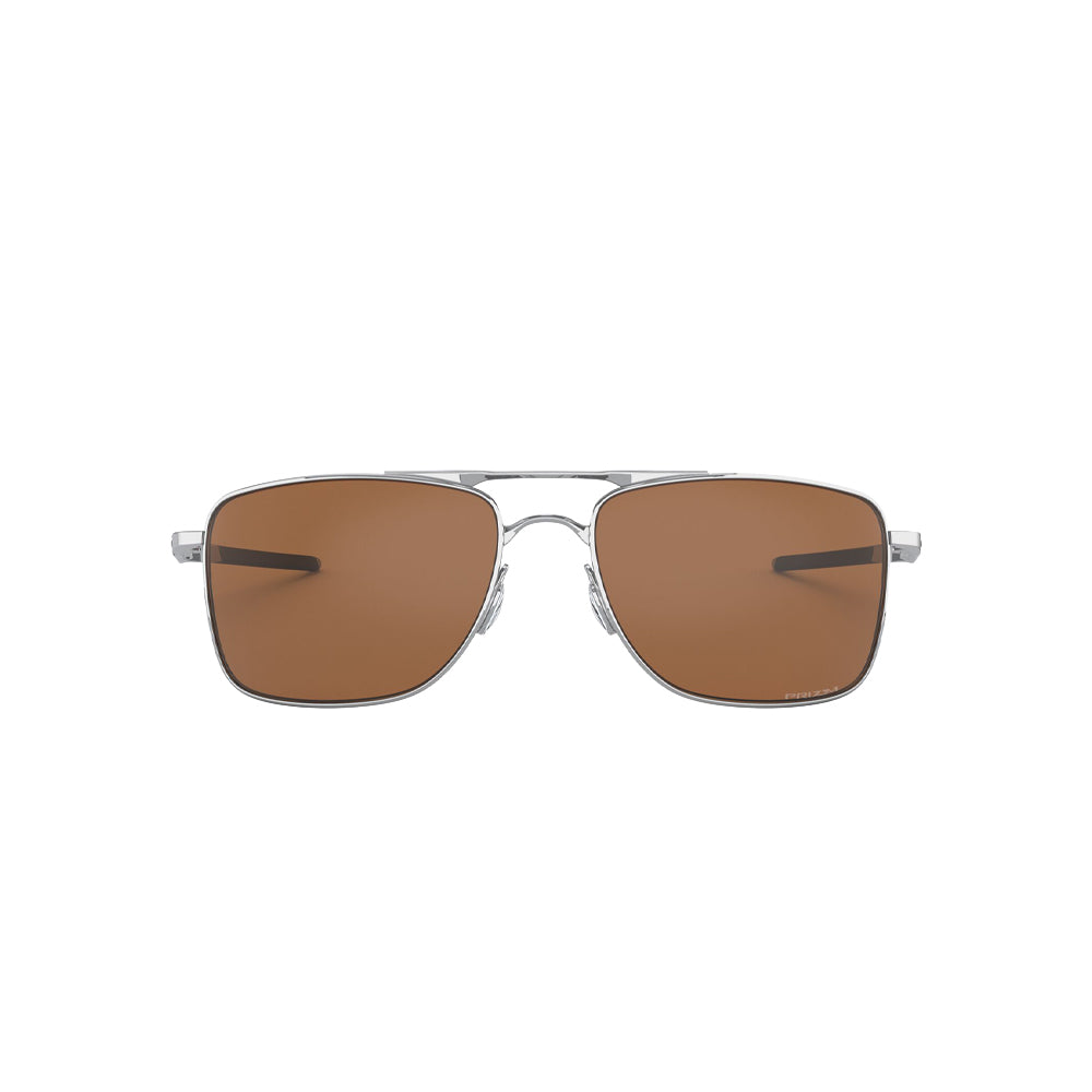 Oakley OO4124 sunglasses in silver, front view