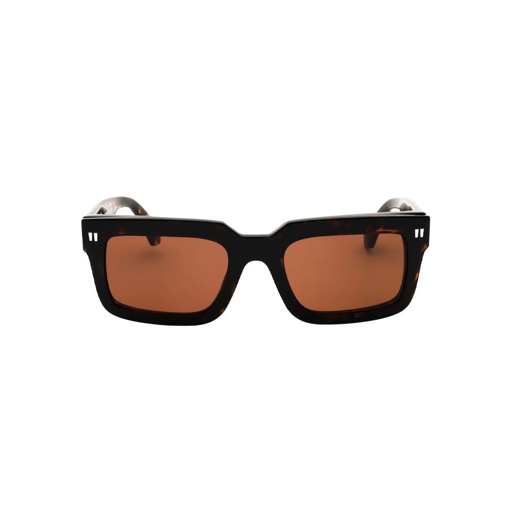 Off-White OERI130 sunglasses in havana, front view