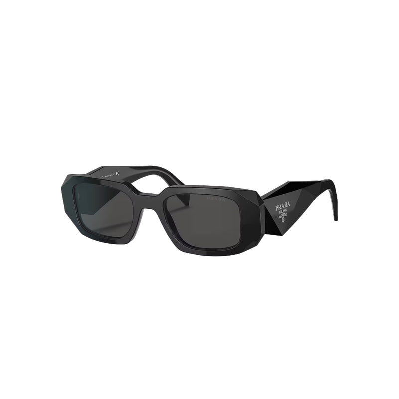 Prada PR 17WS sunglasses in black, 45° view
