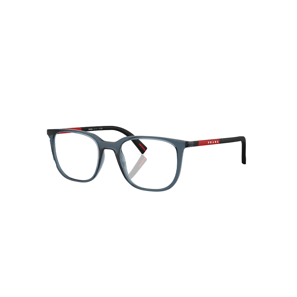 Prada Sport VP5 04R CZH-1O1 glasses in blue, 45° view