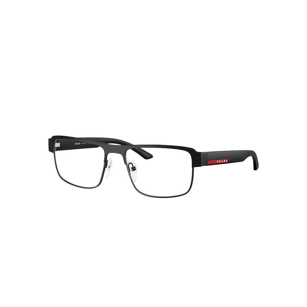 Prada Sport VP5 51R 07F-1O1 glasses in black, 45° view