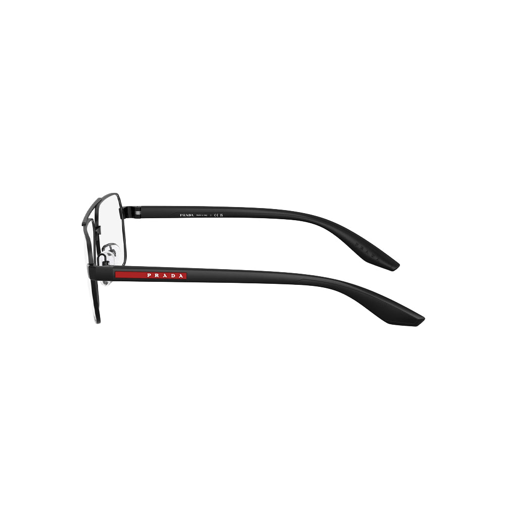 Prada Sport VP5 51T 1BO-1O1 glasses in black, side view