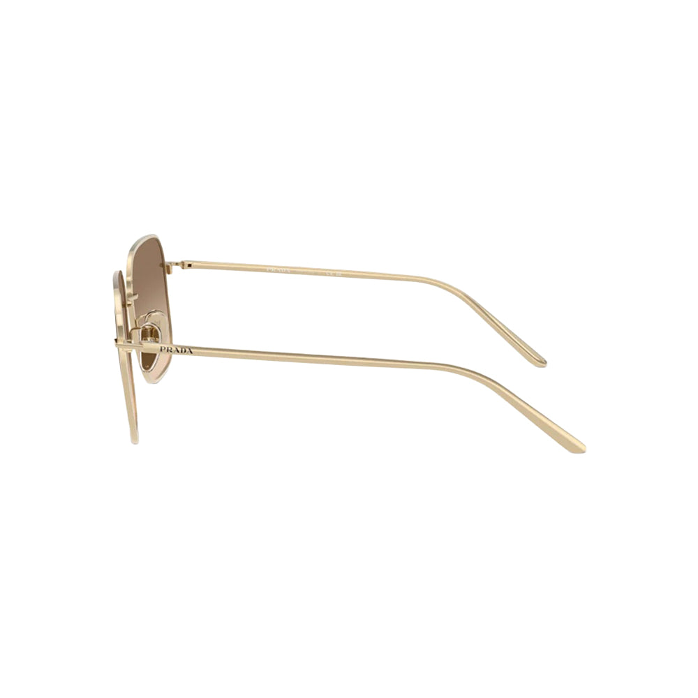 Prada SPR C54-D? ZVN-50T sunglasses in gold, side view