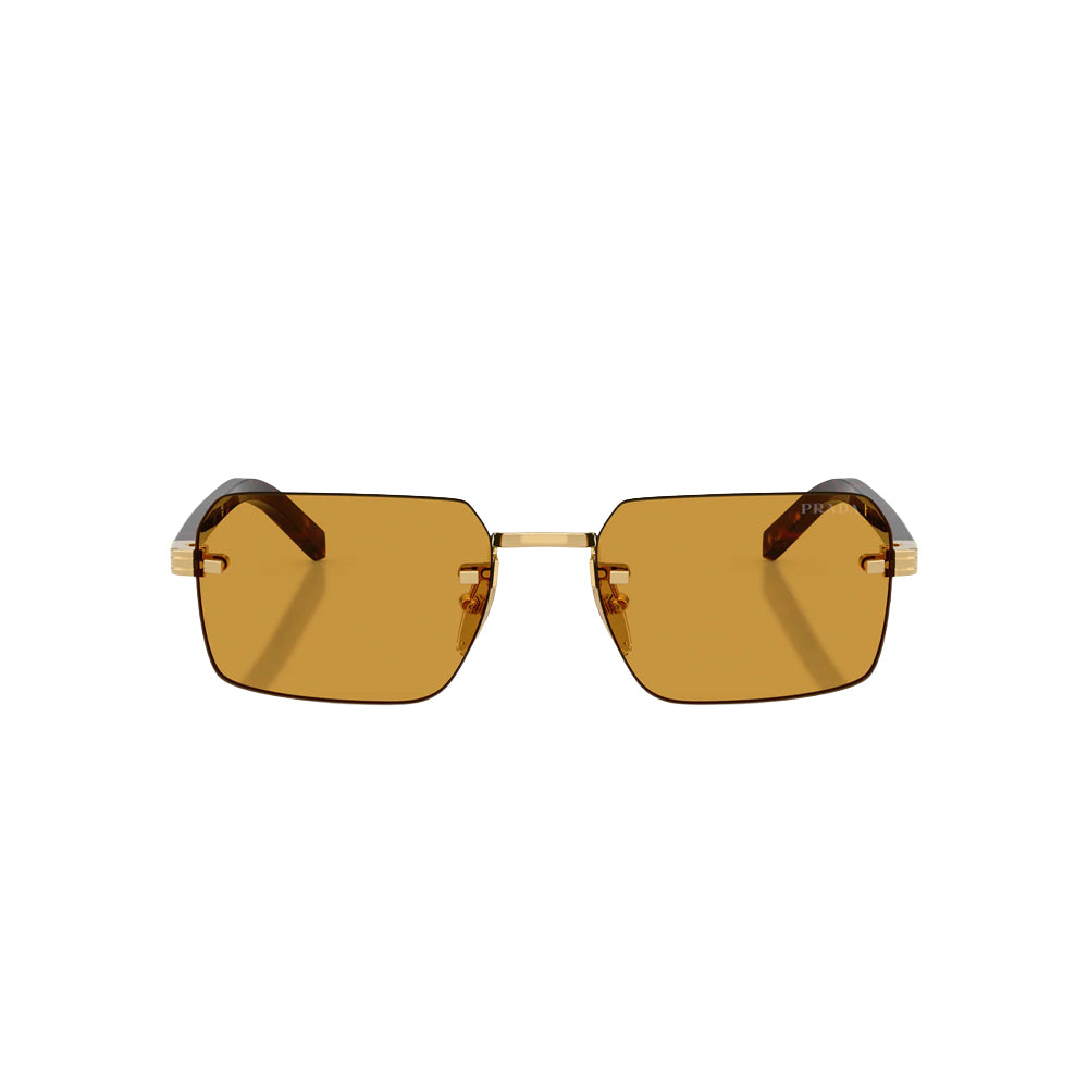 Prada SPR D55 sunglasses in gold, front view