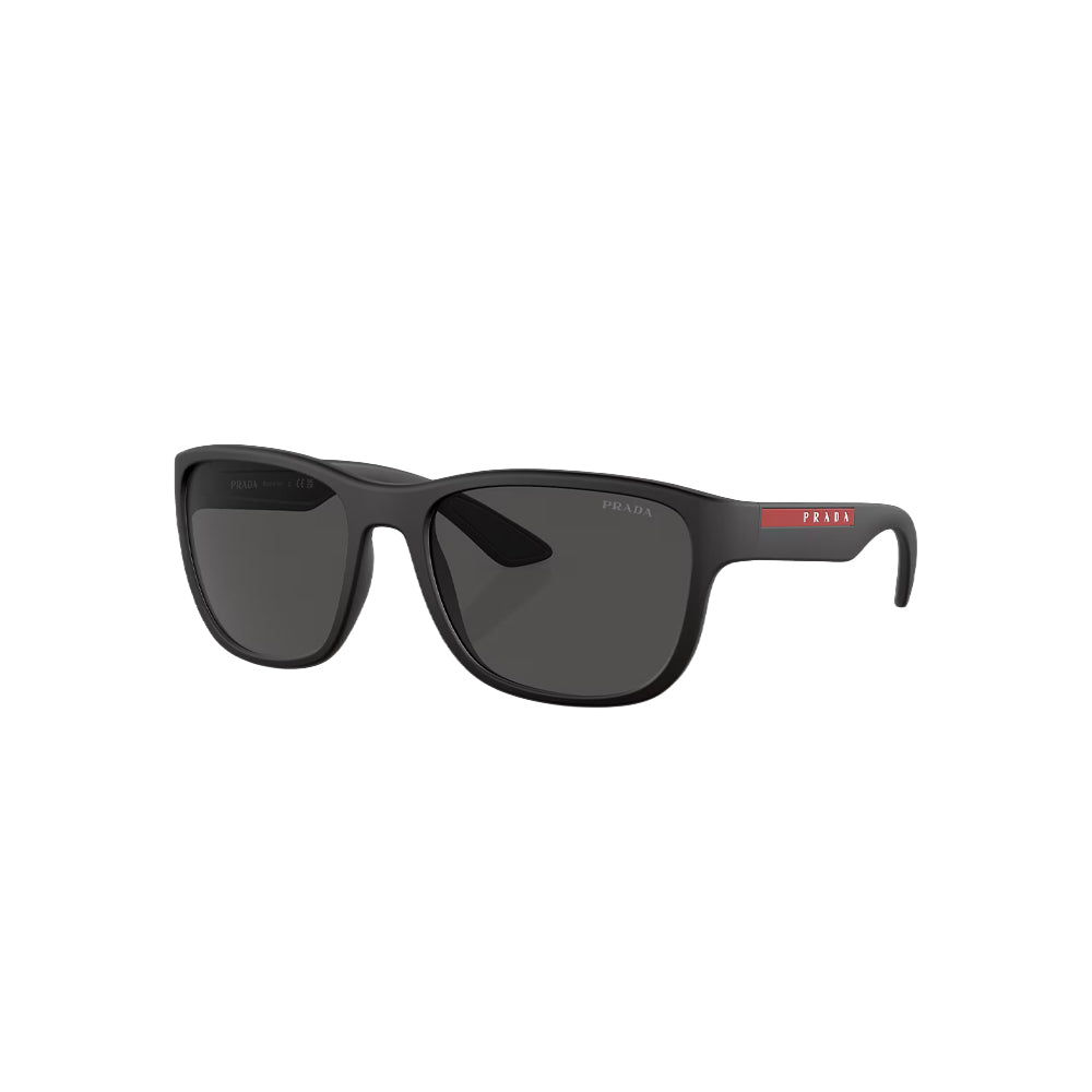 Prada SPS 014 sunglasses in black, 45° view