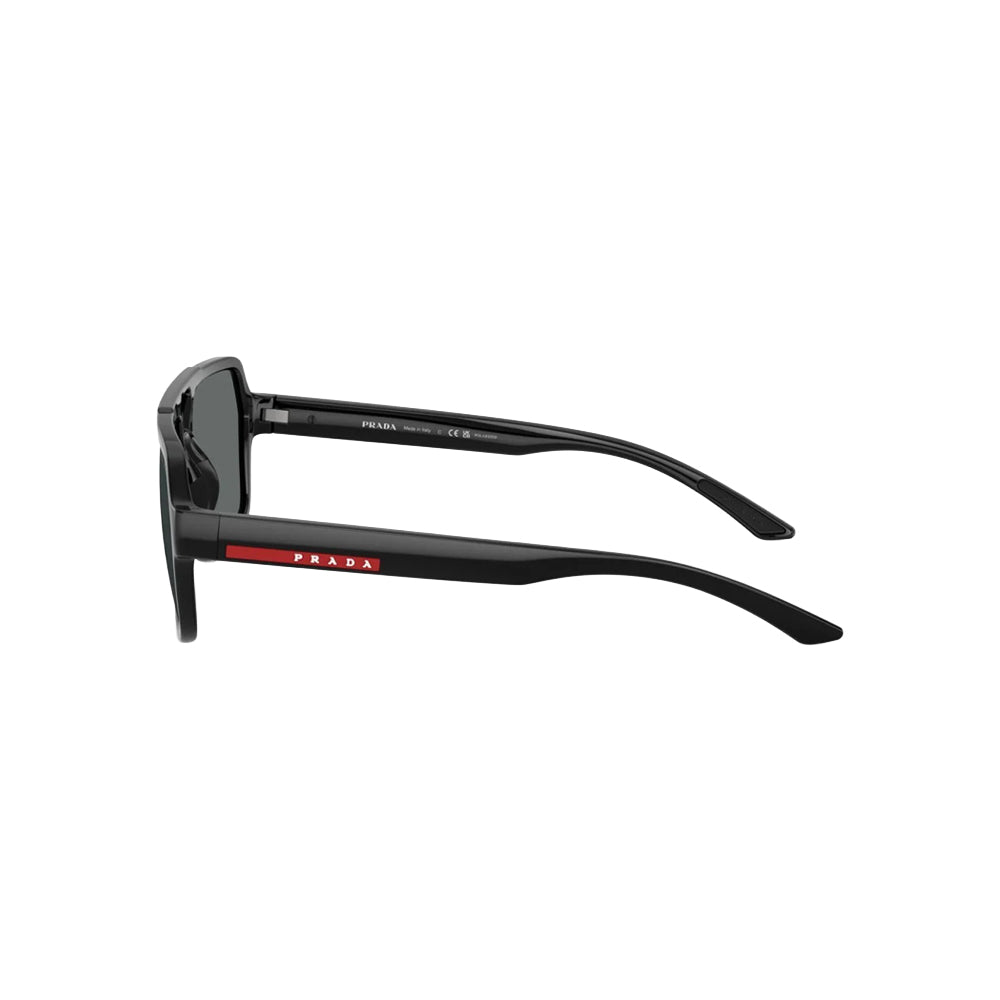 Prada SPS A06 sunglasses in black, side view