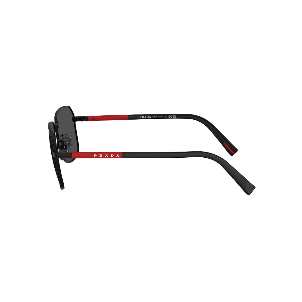 Prada SPS B51 sunglasses in black, side view