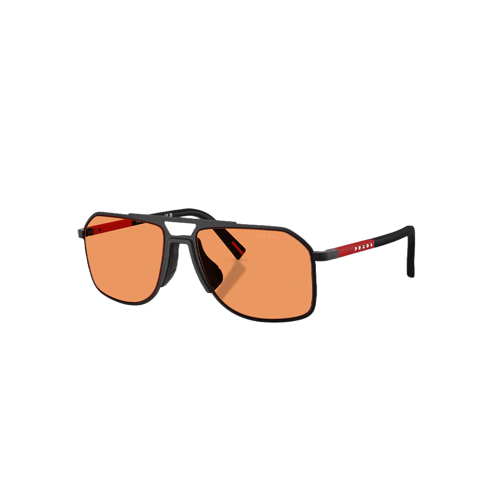 Prada SPS B51 sunglasses in black, 45° view
