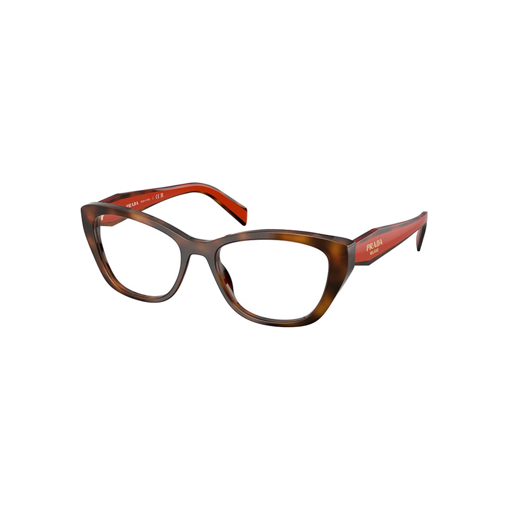 Prada VPR 19W glasses in havana, 45° view