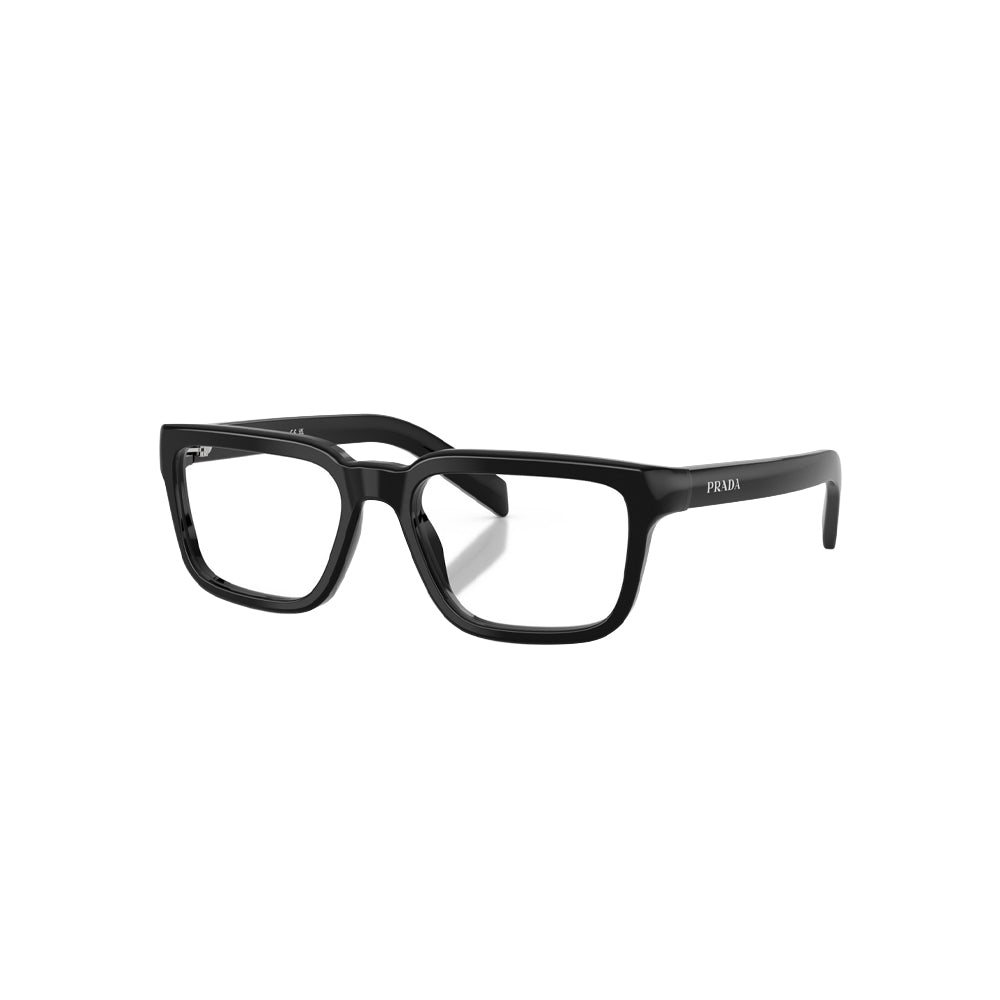 Prada VPR D04 glasses in black, 45° view