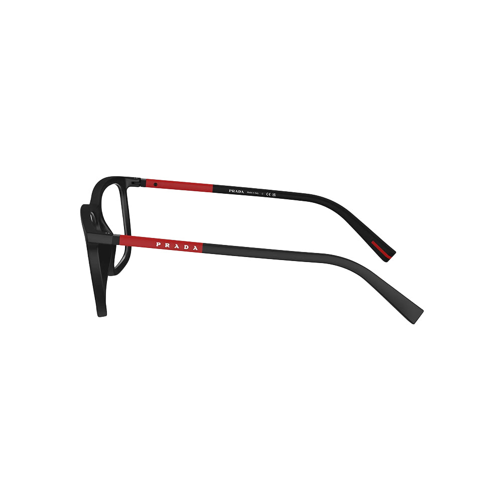 Prada VPS 01S glasses in black, side view