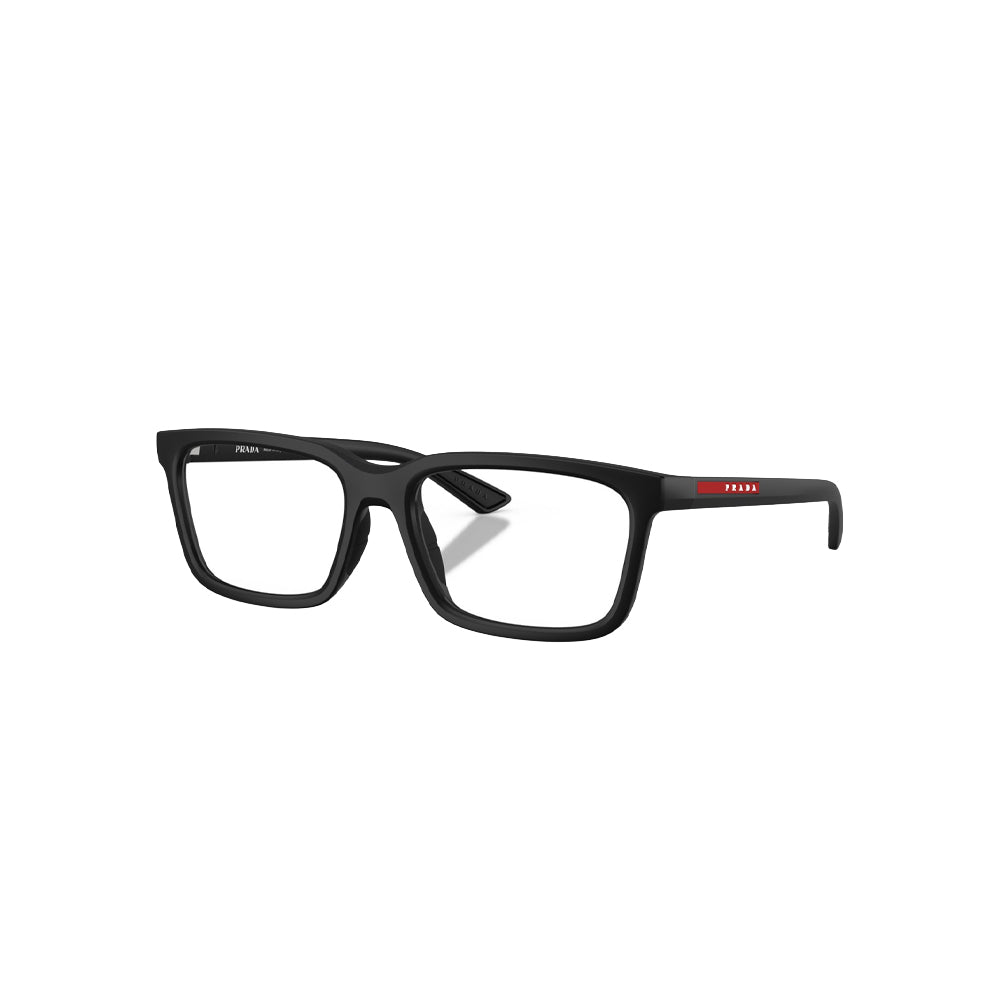 Prada VPS 03P? 1BO-1O1 glasses in black, 45° view