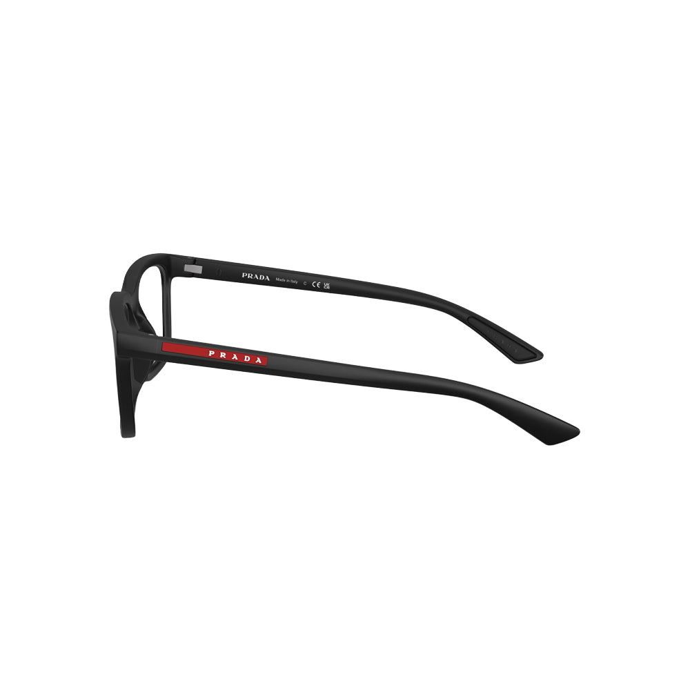 Prada VPS 03P? 1BO-1O1 glasses in black, side view