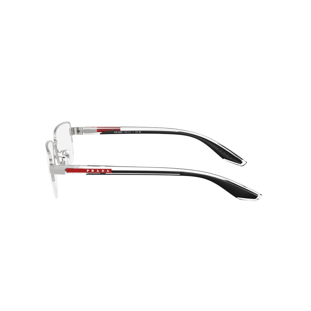 Prada VPS 51S glasses in silver, side view