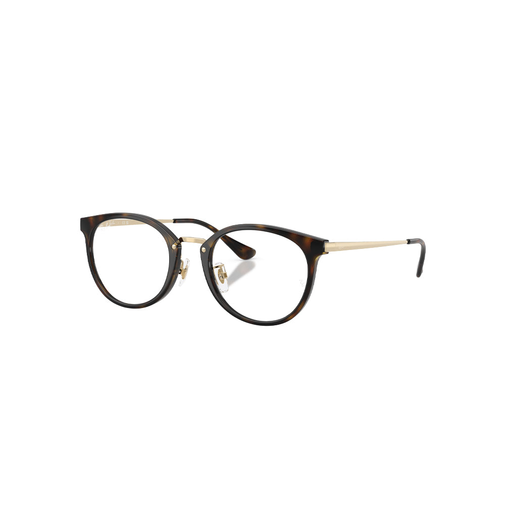 Ray-Ban RB 7266D glasses in havana, 45° view