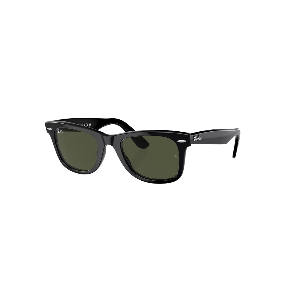 Ray-Ban RB2140 sunglasses in black, 45° view