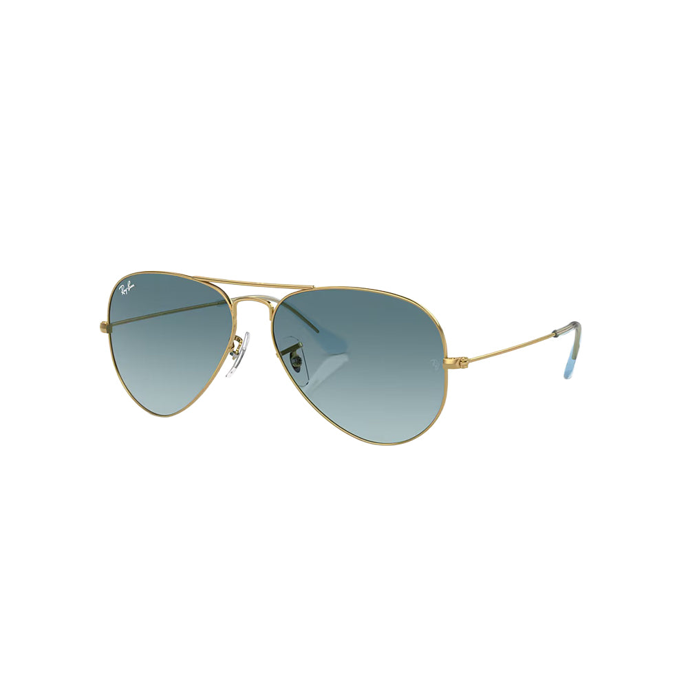 Ray-Ban RB3025 sunglasses in gold, 45° view