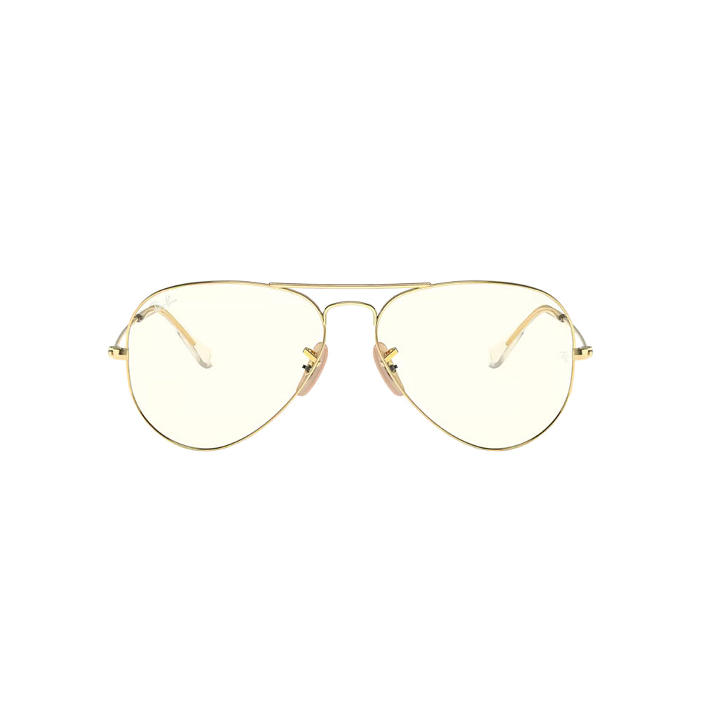 Ray-Ban RB3025 sunglasses in gold, front view