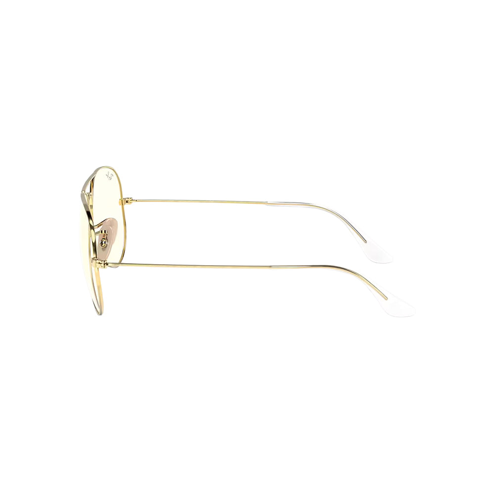 Ray-Ban RB3025 sunglasses in gold, side view