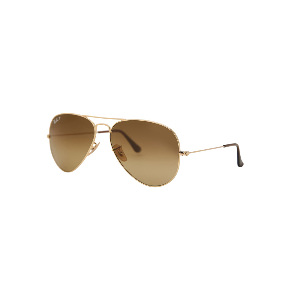 Ray-Ban RB3025 sunglasses in gold, 45° view