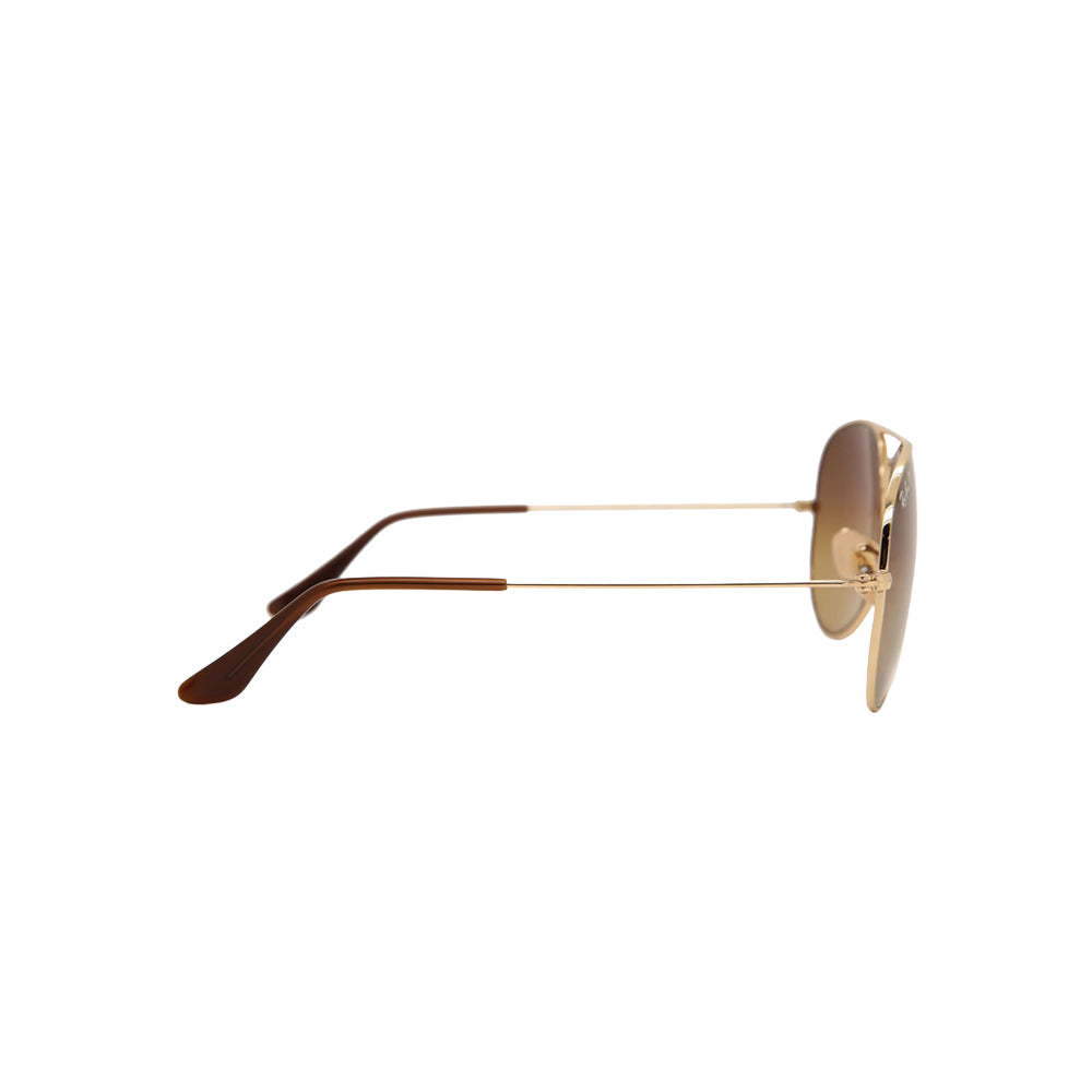 Ray-Ban RB3025 sunglasses in gold, side view