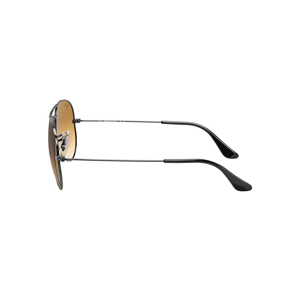 Ray-Ban RB3025 sunglasses in silver, side view