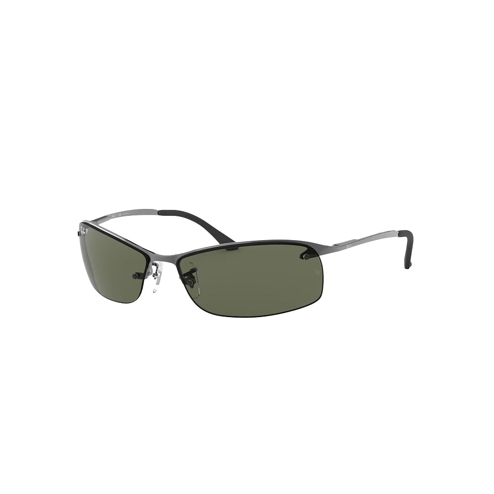 Ray-Ban RB3183 sunglasses in black, 45° view