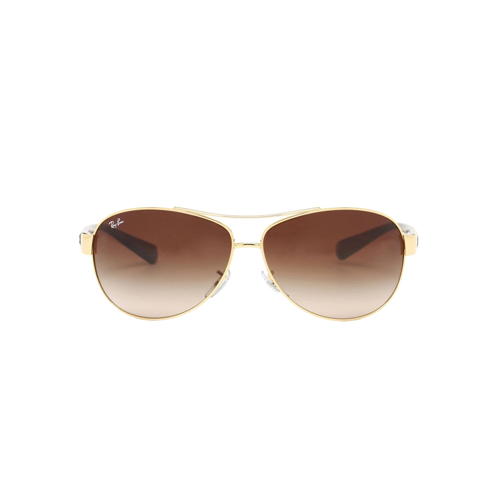 Ray-Ban RB3386 sunglasses in gold, front view