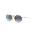 Ray-Ban RB3565 sunglasses in gold, 45° view