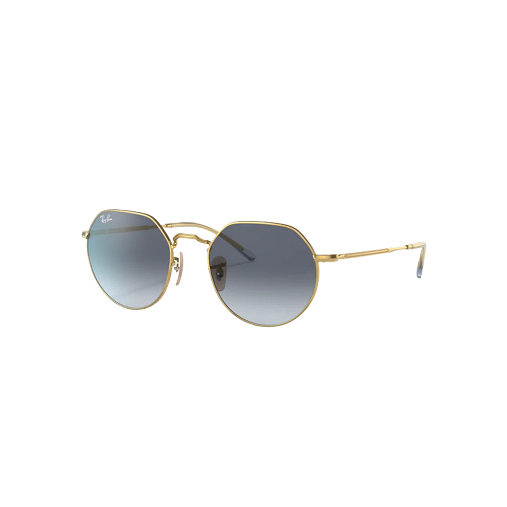 Ray-Ban RB3565 sunglasses in gold, 45° view