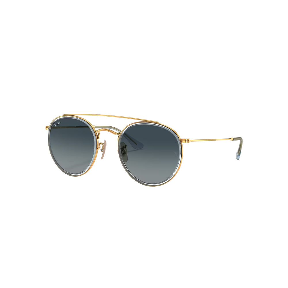 Ray-Ban RB3647-N sunglasses in gold, 45° view
