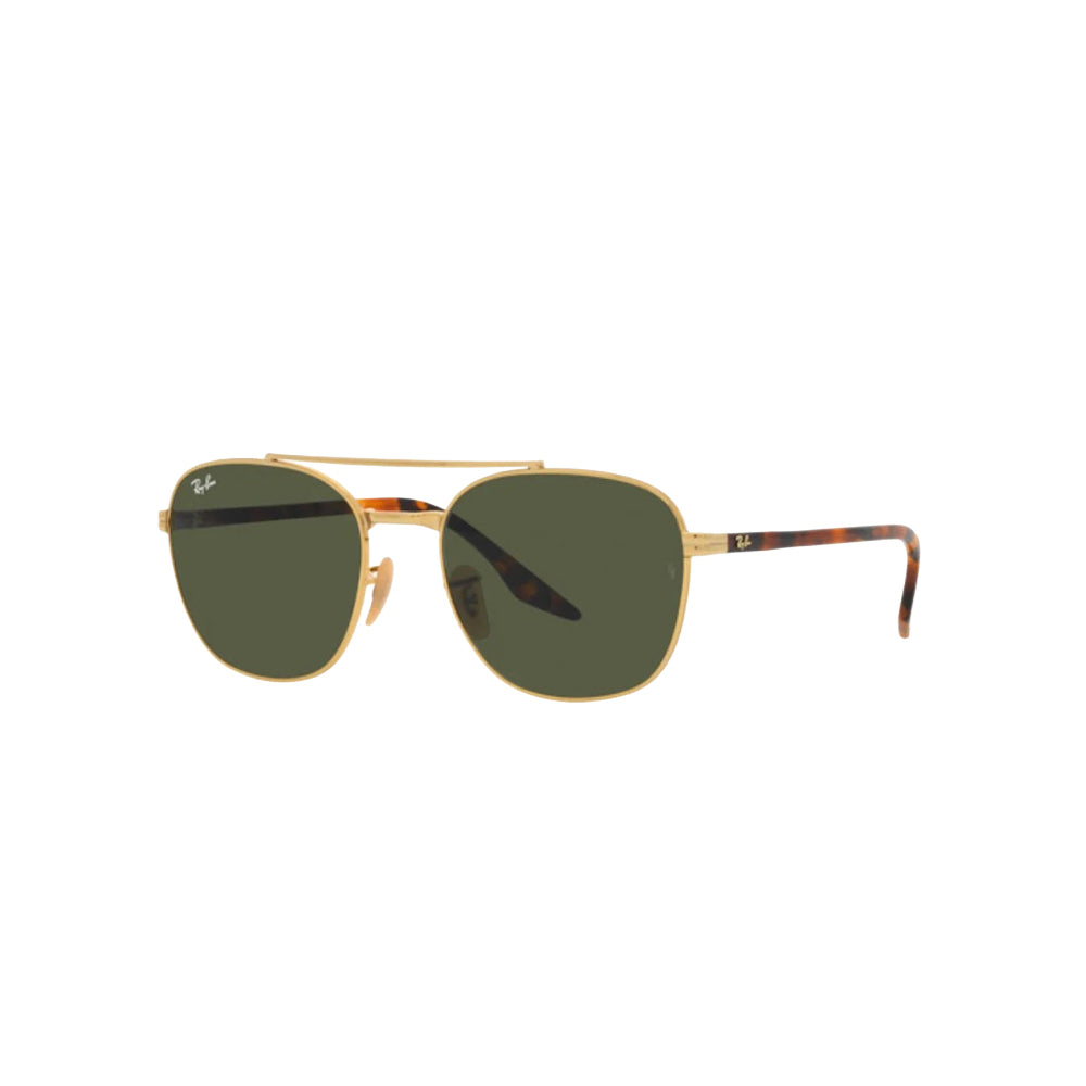 Ray-Ban RB3688 sunglasses in gold, 45° view