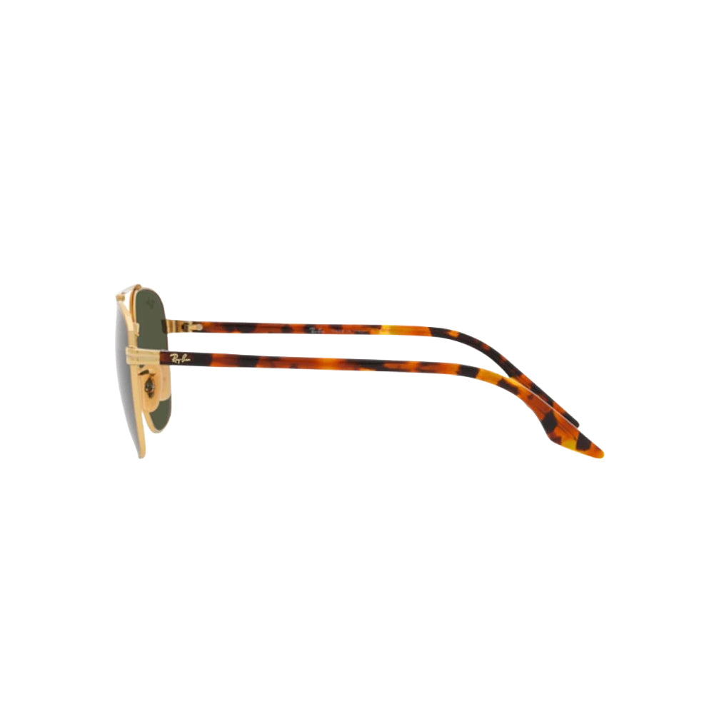 Ray-Ban RB3688 sunglasses in gold, side view