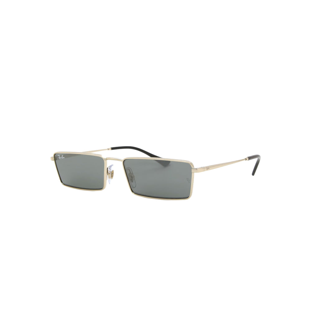 Ray-Ban RB3741 sunglasses in silver, 45° view