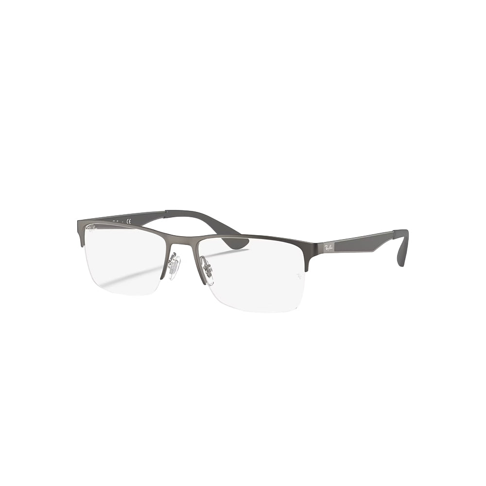 Ray-Ban RB6335 glasses in grey, 45° view