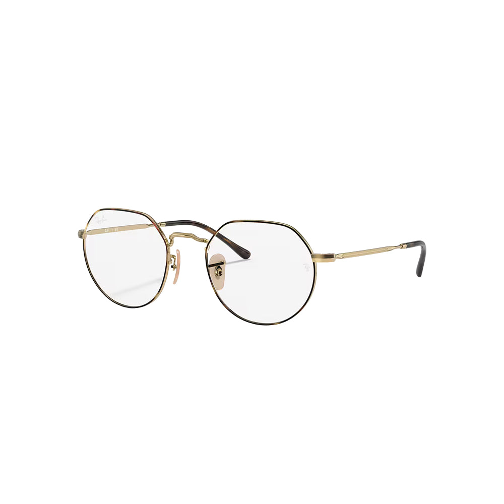 Ray-Ban RB6465 glasses in gold, 45° view