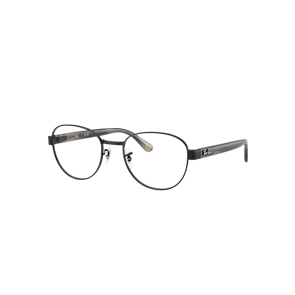 Ray-Ban RB6543 glasses in grey, 45° view