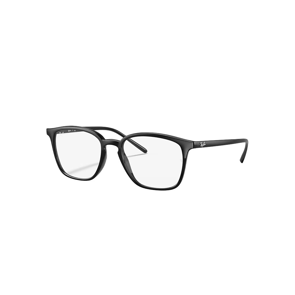 Ray-Ban RB7185 glasses in black, 45° view