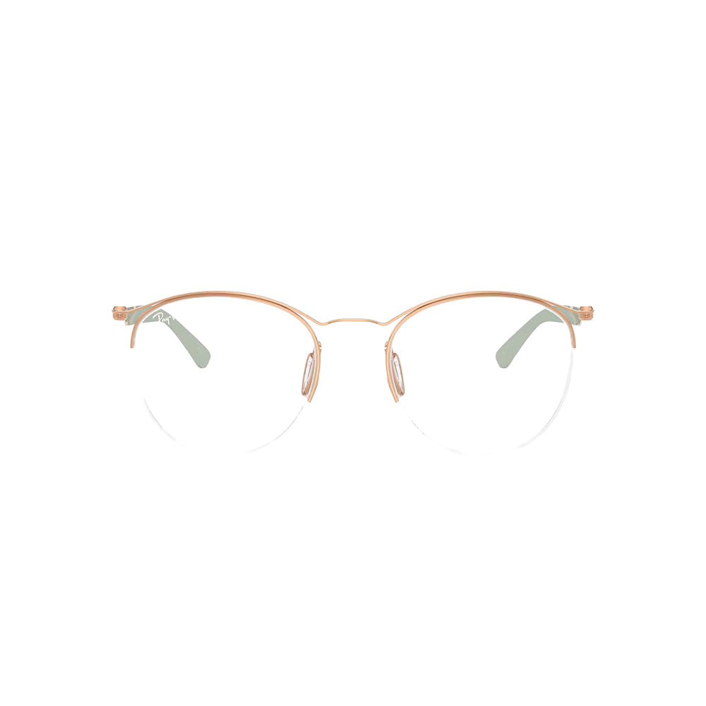 Ray-Ban RB7553 glasses in gold, front view