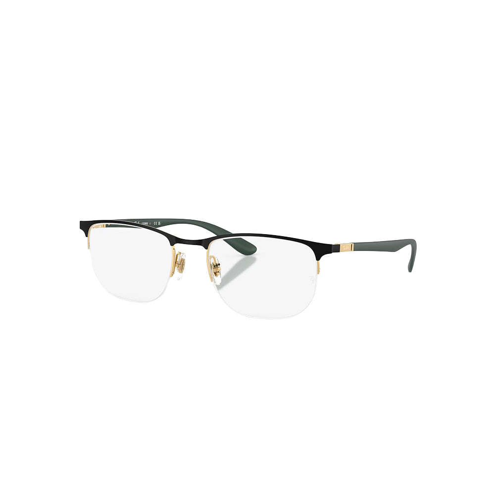 Ray-Ban RX6513 glasses in green, 45° view