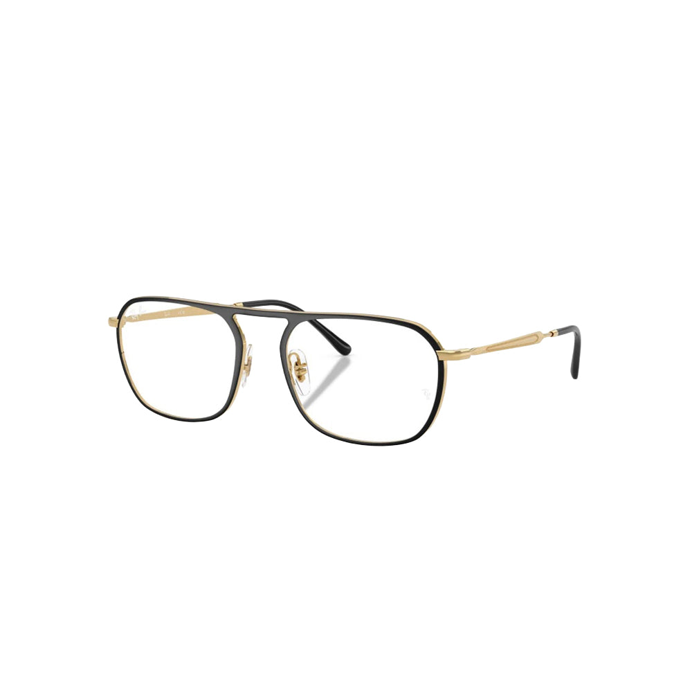 Ray-Ban RX6548 glasses in gold, 45° view