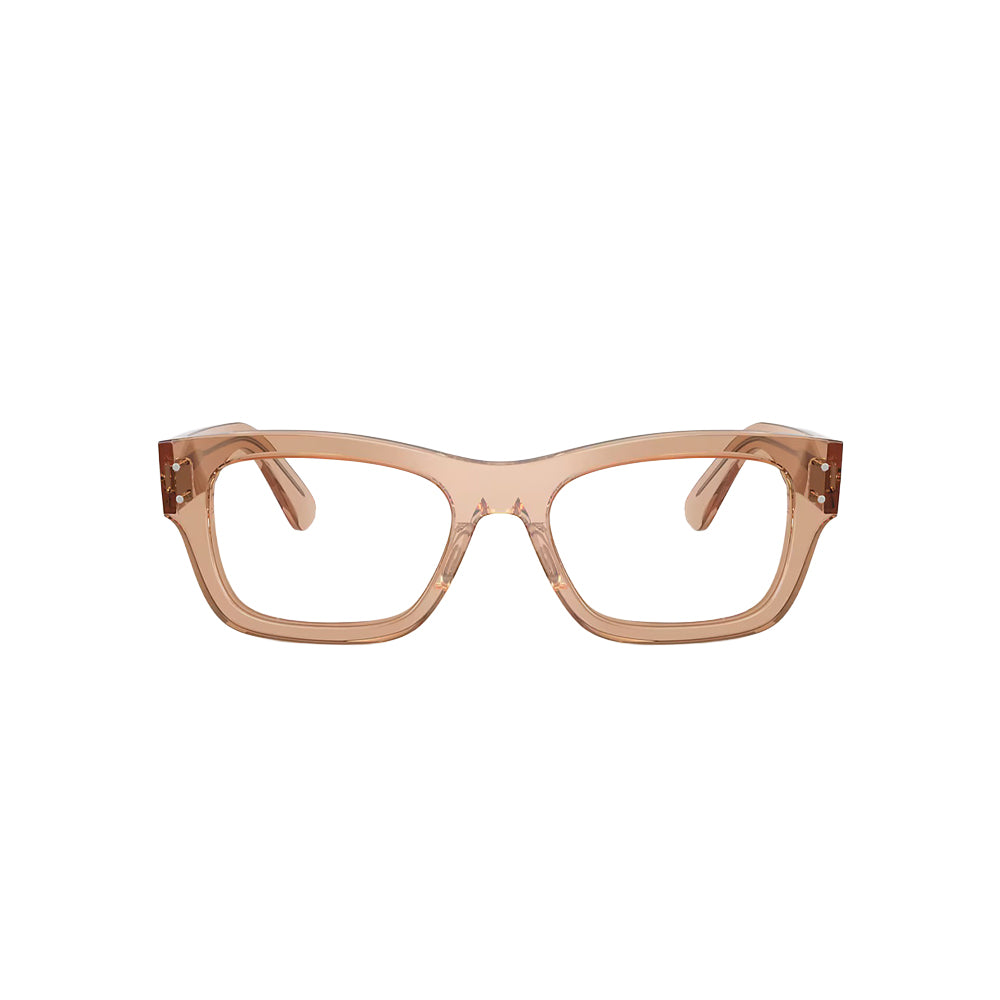 Ray-Ban RX7683V glasses in brown, front view