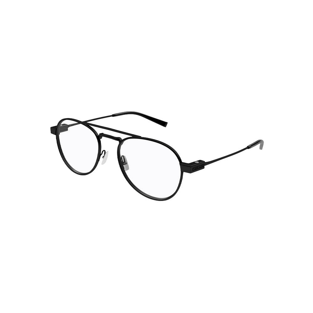 Saint Laurent SL 708 glasses in black, 45° view