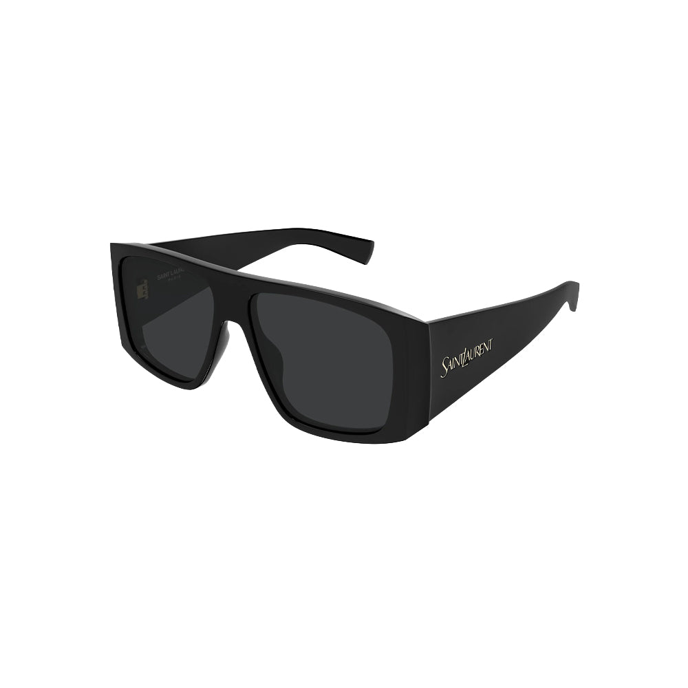 Saint Laurent SL 832 sunglasses in black, 45° view