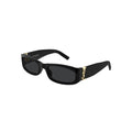 Saint Laurent SL M152 sunglasses in black, 45° view