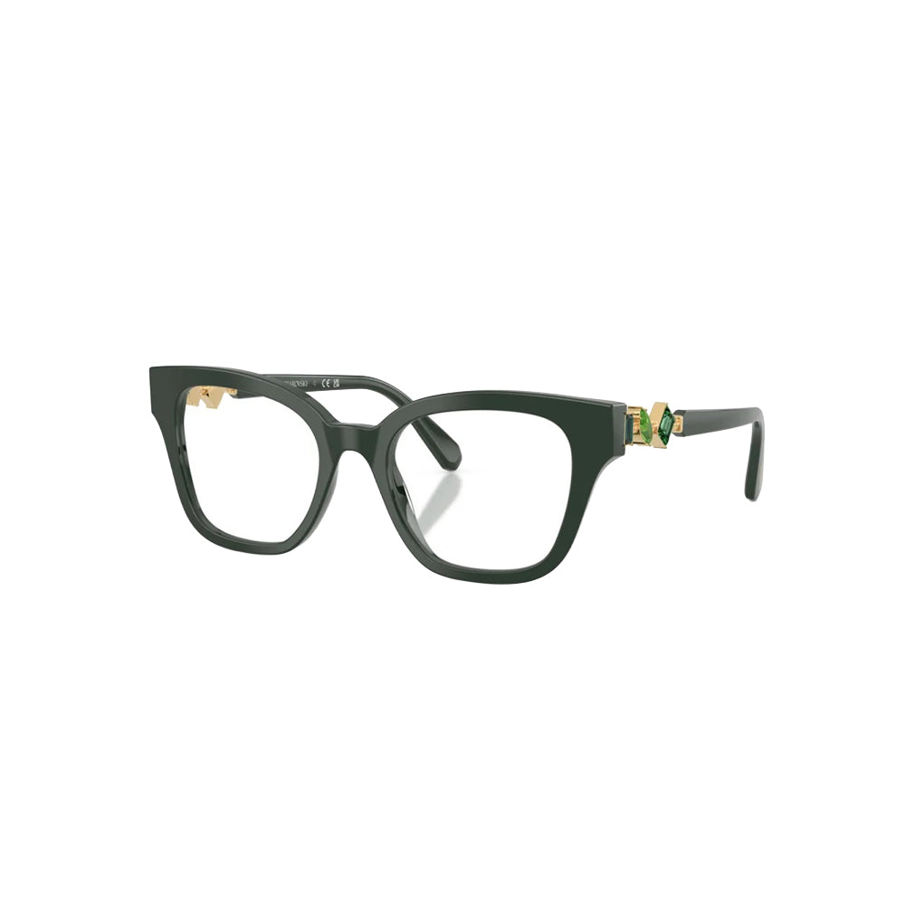 Swarovski SK2048 glasses in green, 45° view